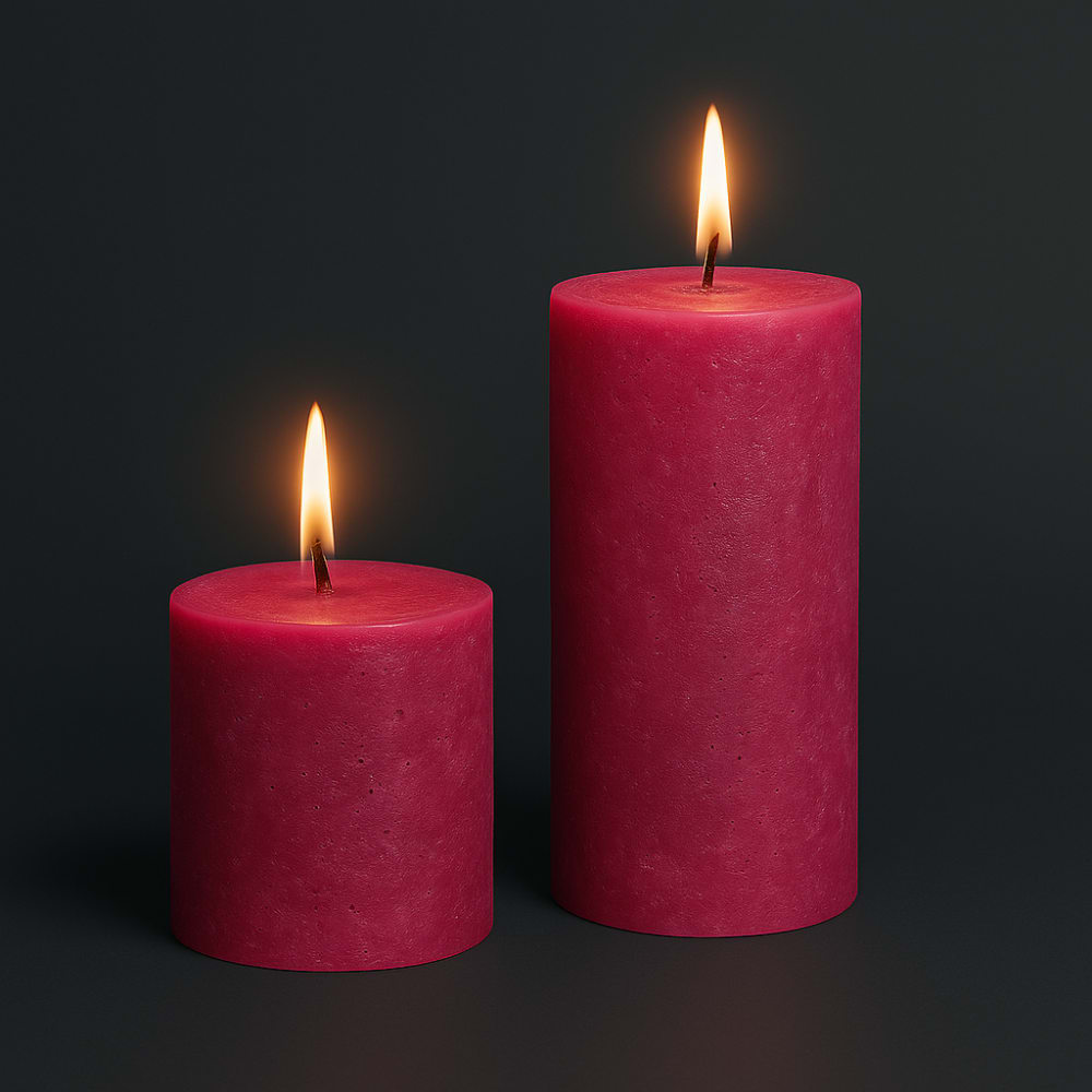 Bougie cylindrique fuchsia h10 - Maisons du Monde