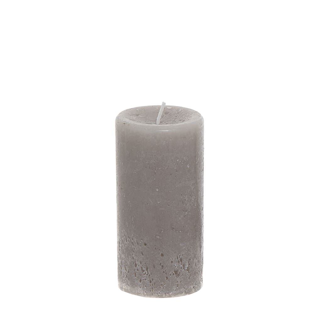 Sia Deco Zylindrische Kerze H15, Graue style modern Grau Wachs
