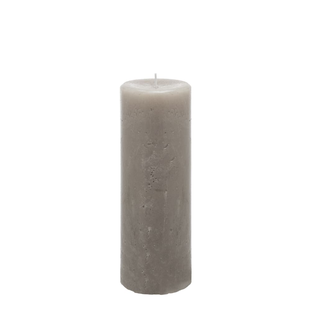 Sia Deco Zylindrische Kerze H20, Graue style modern Grau Wachs