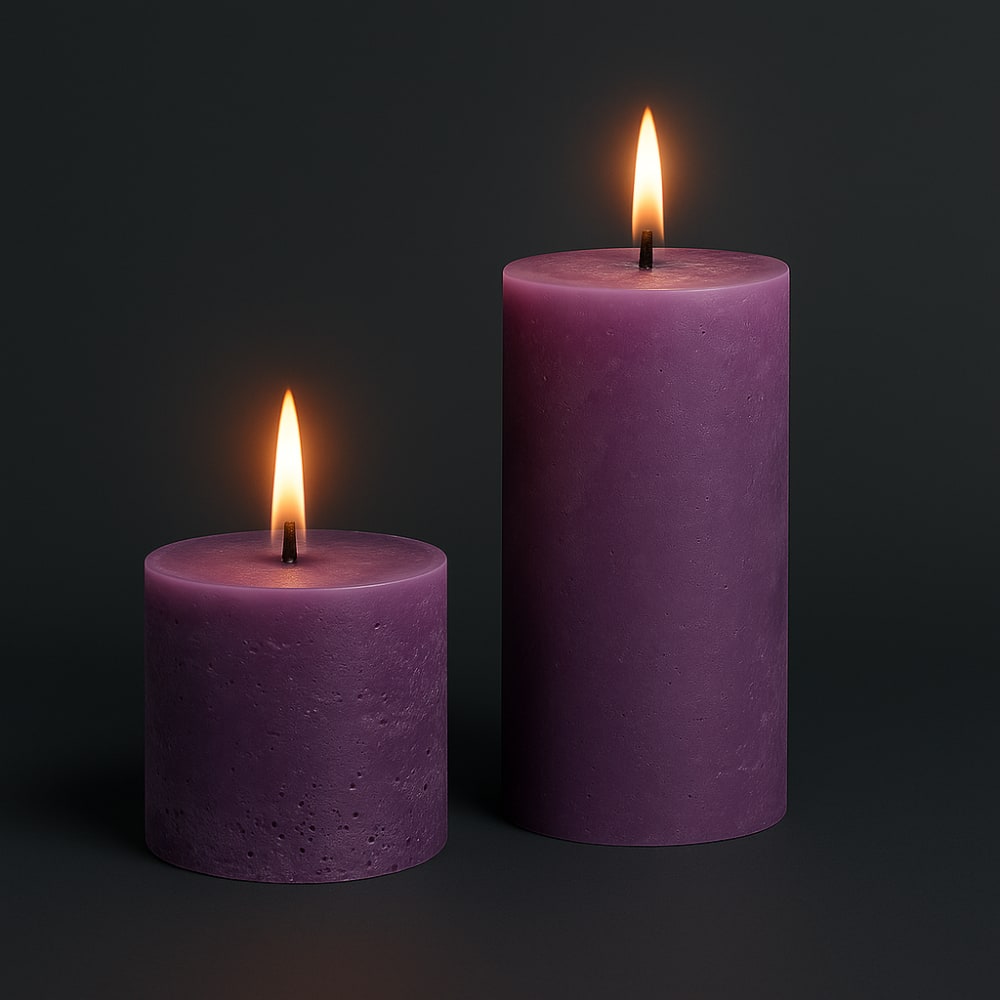 Zylindrische Kerze H10, Lila - Maisons Du Monde