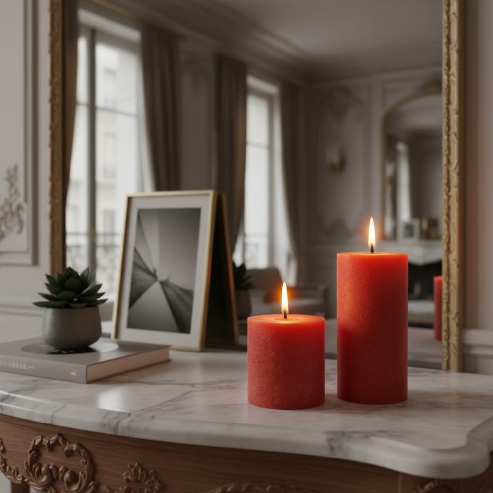 Candela cilindrica rossa h10 - Sia Deco