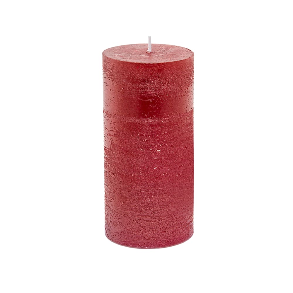 Sia Deco Zylindrische Kerze H15, Rote style modern Rot Wachs