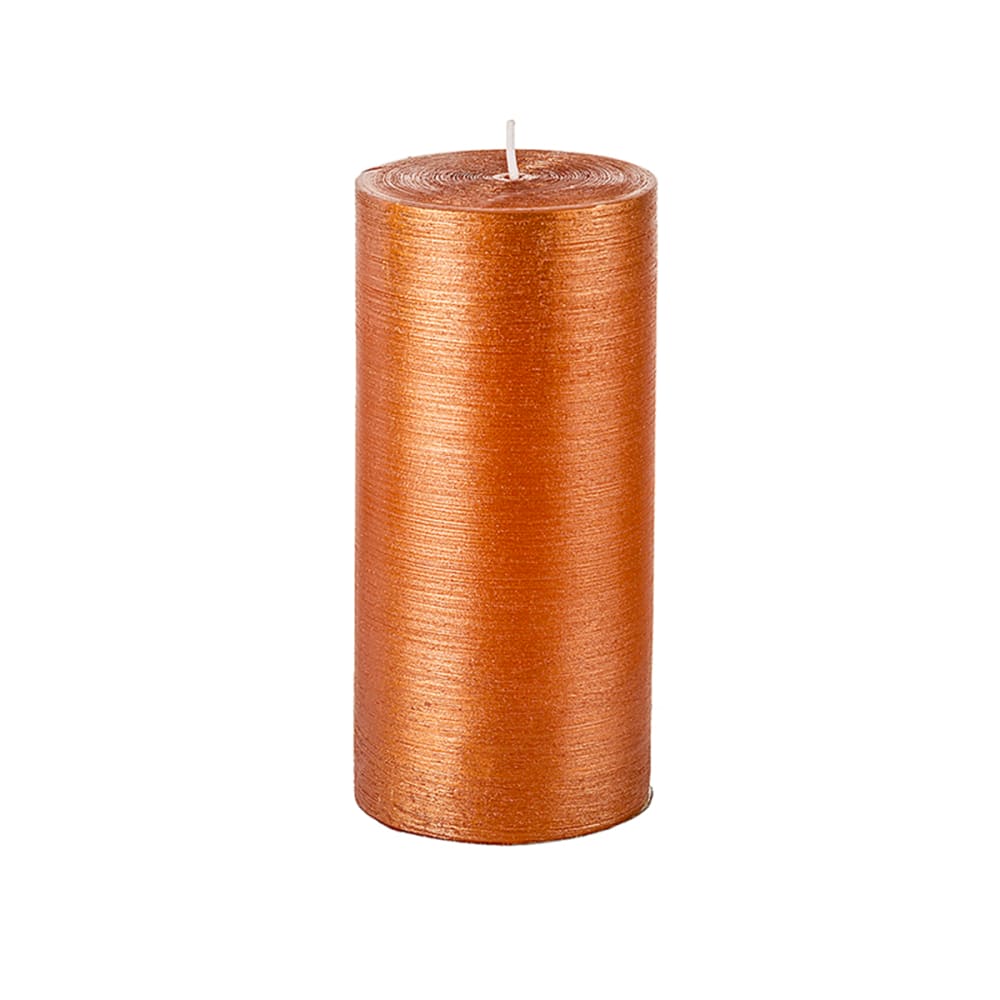 Sia Deco Zylindrische Kerze H15, Orangefarbene style modern orange Wachs
