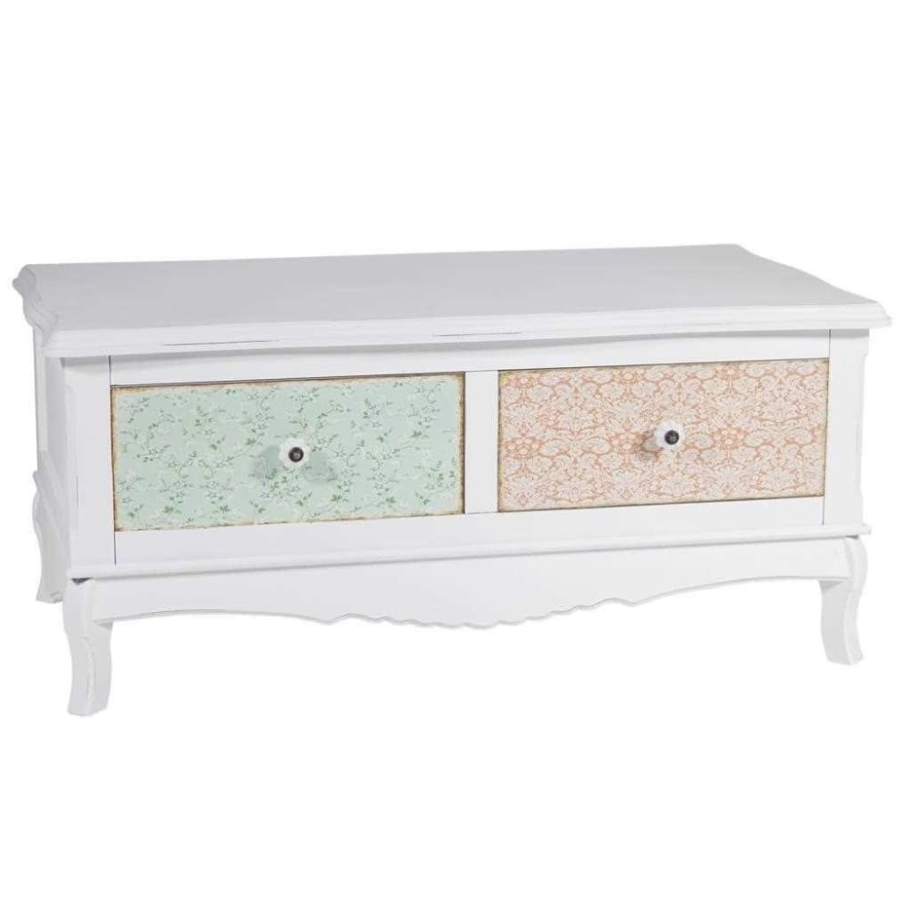 Mueble bajo de madera con lacado blanco 92x52x41