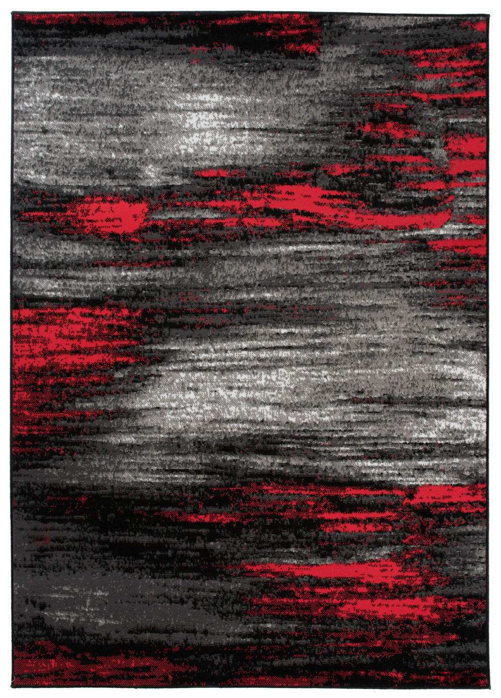 Alfombra de salón rojo gris negro 300 x 400 cm