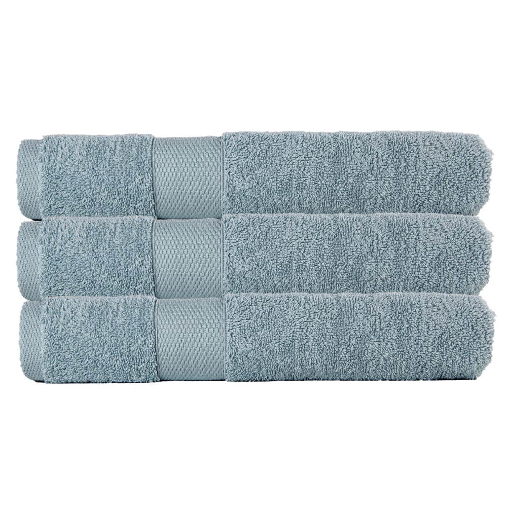 BLANC AVENUE 3er-Set Badetücher 70x130 cm 500 gr/m2 . 100% Baumwolle. Maschinenwäsche 60°. OEKO-TEX zertifiziertes Produkt. Grün