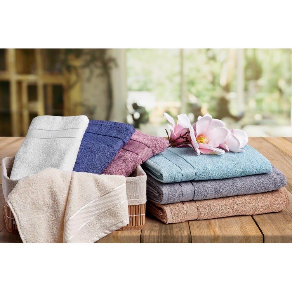 Lot de 3 maxi draps de bain 100x150 cm 500 gr/m2 100%coton - Maisons du Monde