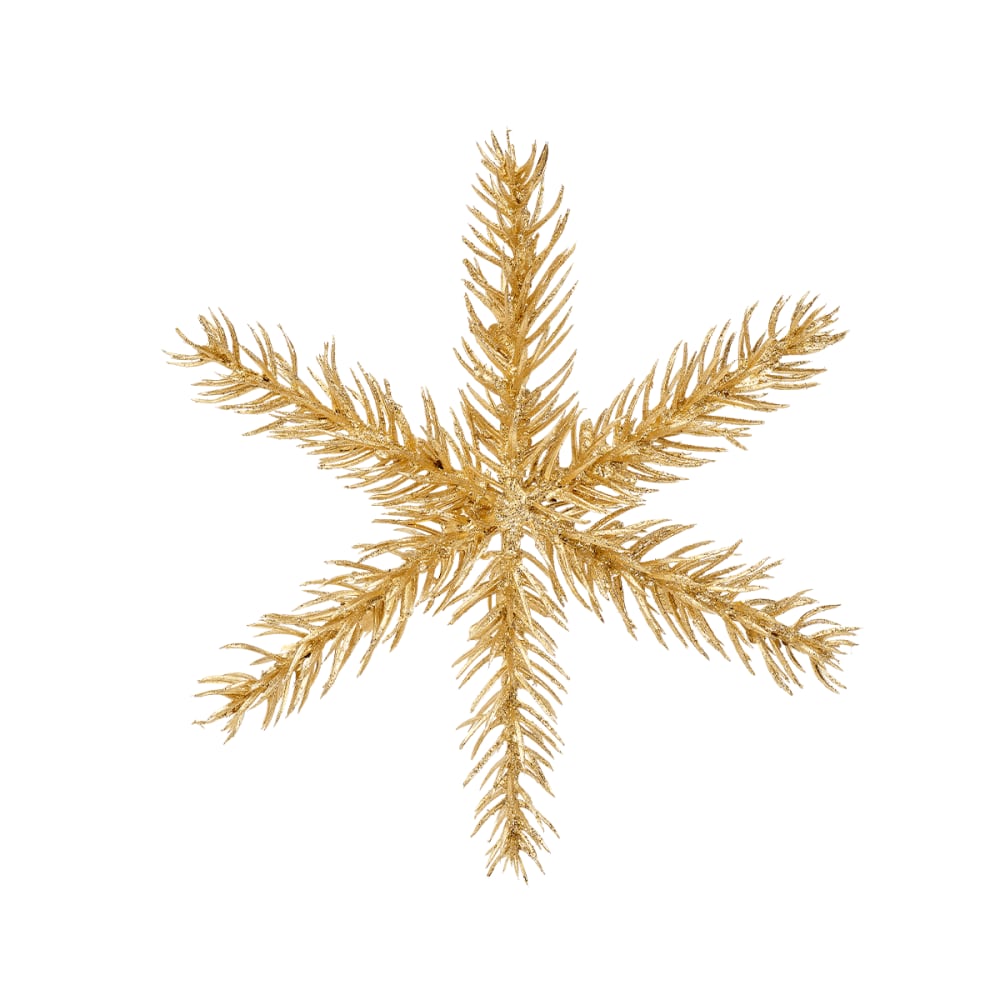 Suspension de noël décorative étoile artificielle dorée H14