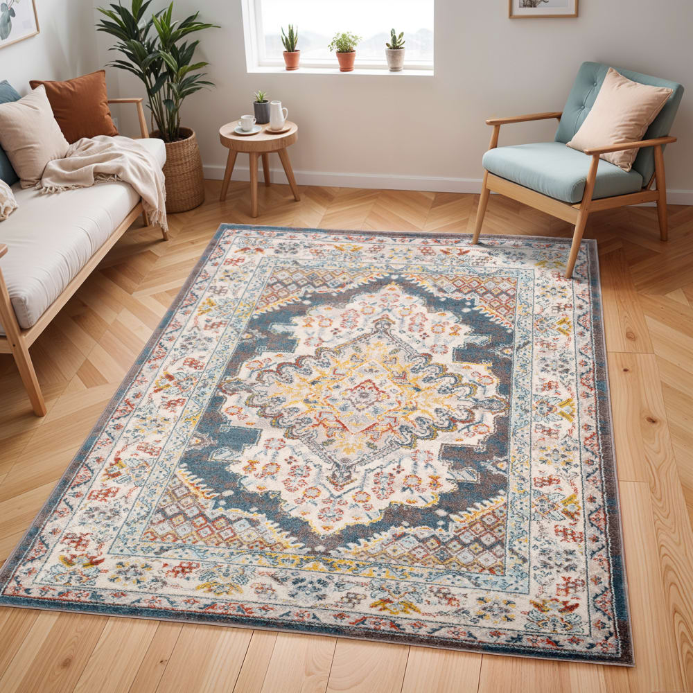 Livabliss Vintage Orientalischer Teppich Mehrfarbig/Braun 200x275 style vintage Braun Öko-Tex Zertifikat Pvc - Polyvinlychlorid