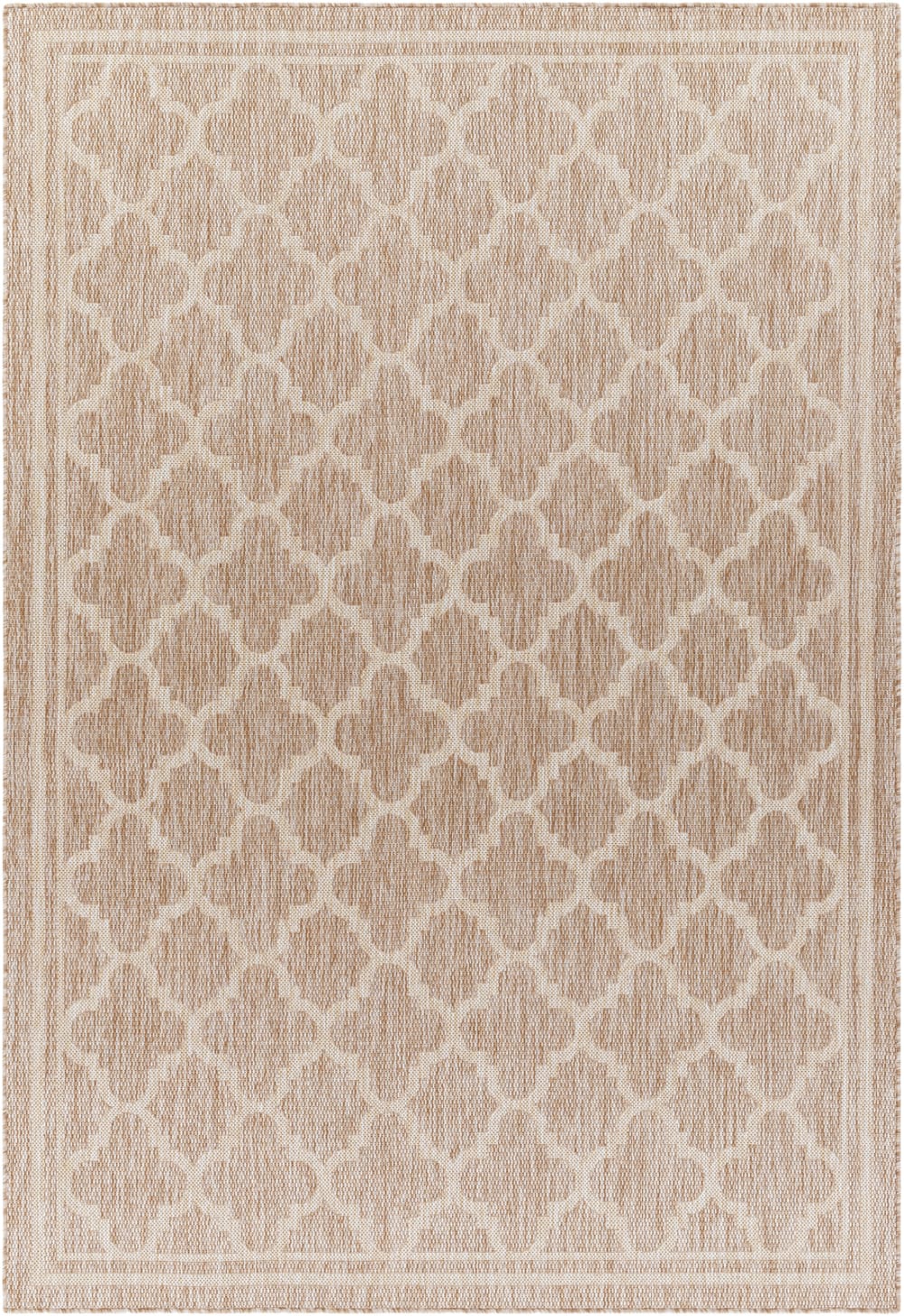 Tapis d'Extérieur/Intérieur Aspect Jute Beige/Ivoire 160x213