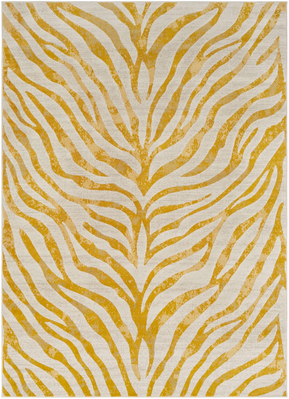 Tappeto zebrato boho giallo/beige 160x220 - Livabliss