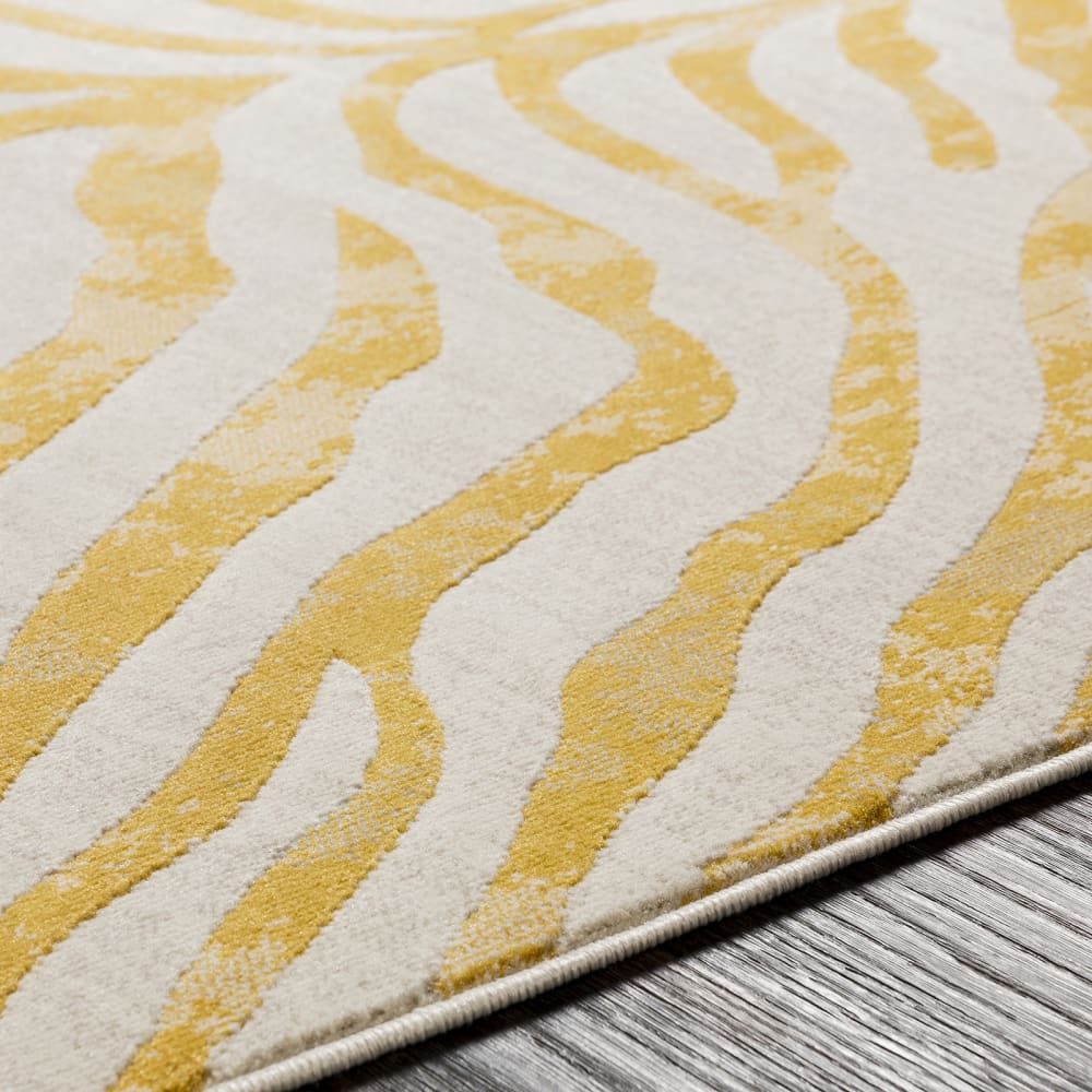 Tapis zébré bohème jaune/beige 160x220 — vue 4