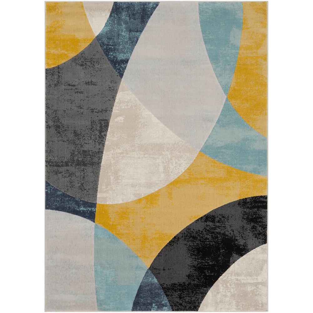 Tappeto scandinavo moderno multicolore/blu 160x220 - Livabliss