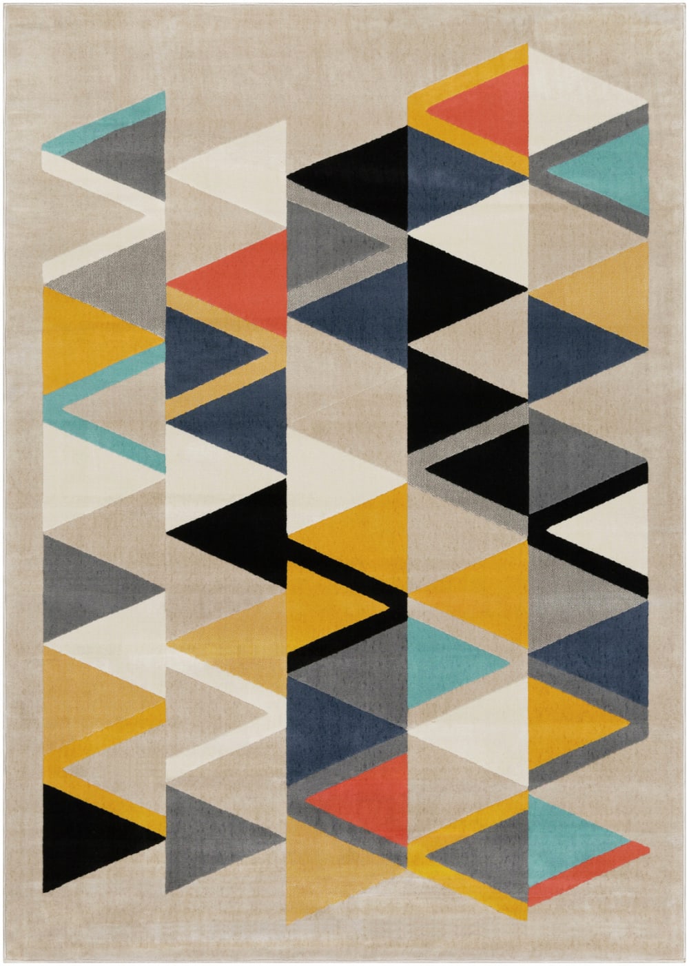 Tappeto scandinavo moderno multicolore/beige 160x220 - Livabliss