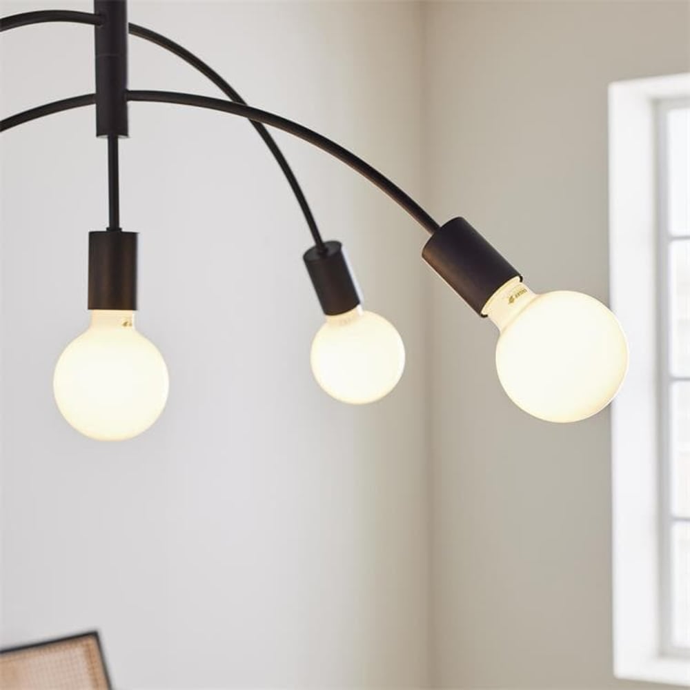 Suspension 5lumières métal l72cm noir — vue 4