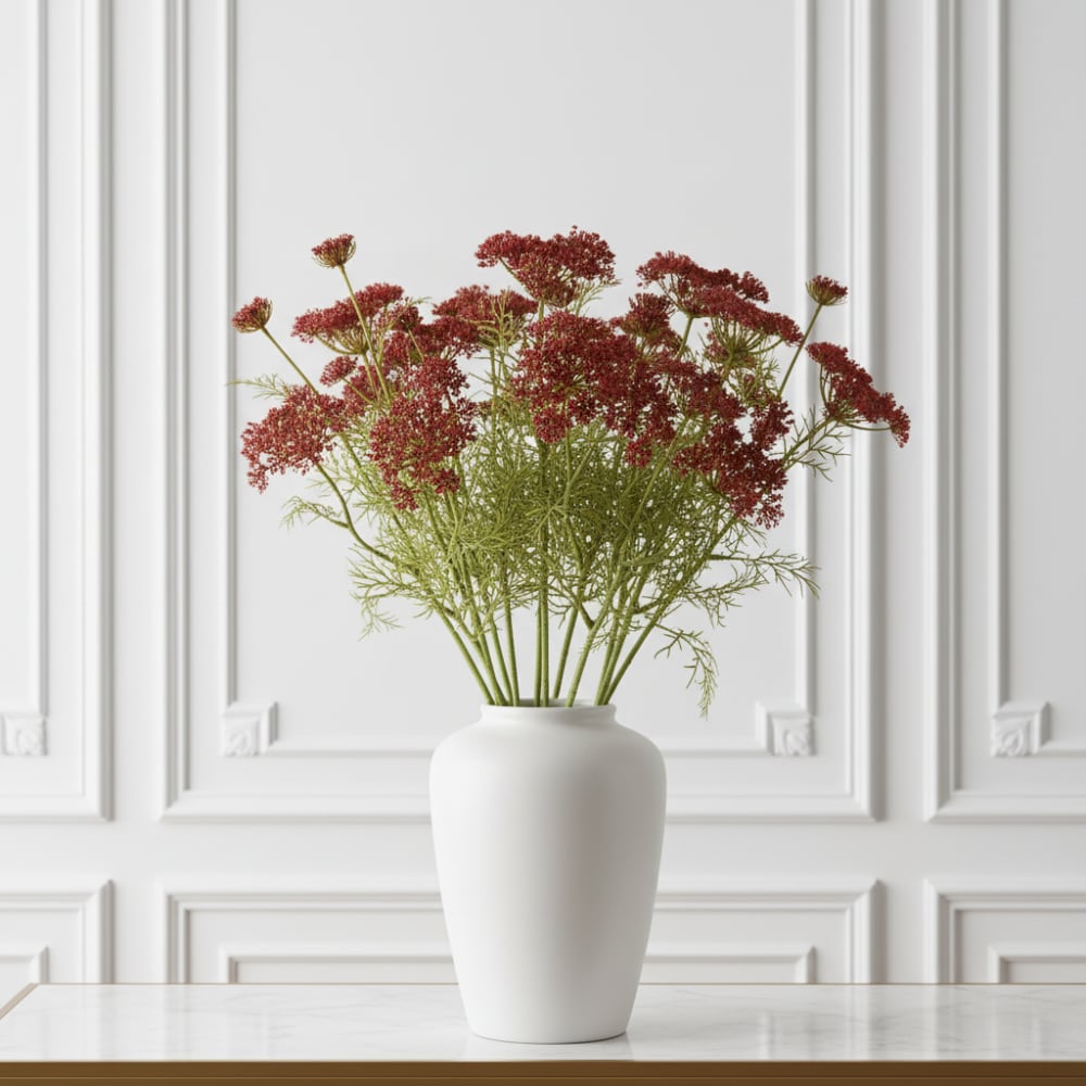 Stelo di carota selvatica artificiale rossa h75 - Sia Deco