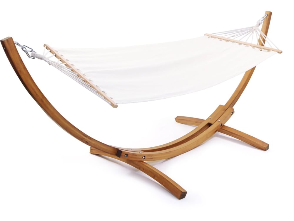 Hamac jardin bois ecru 315 x 115 x 120 cm