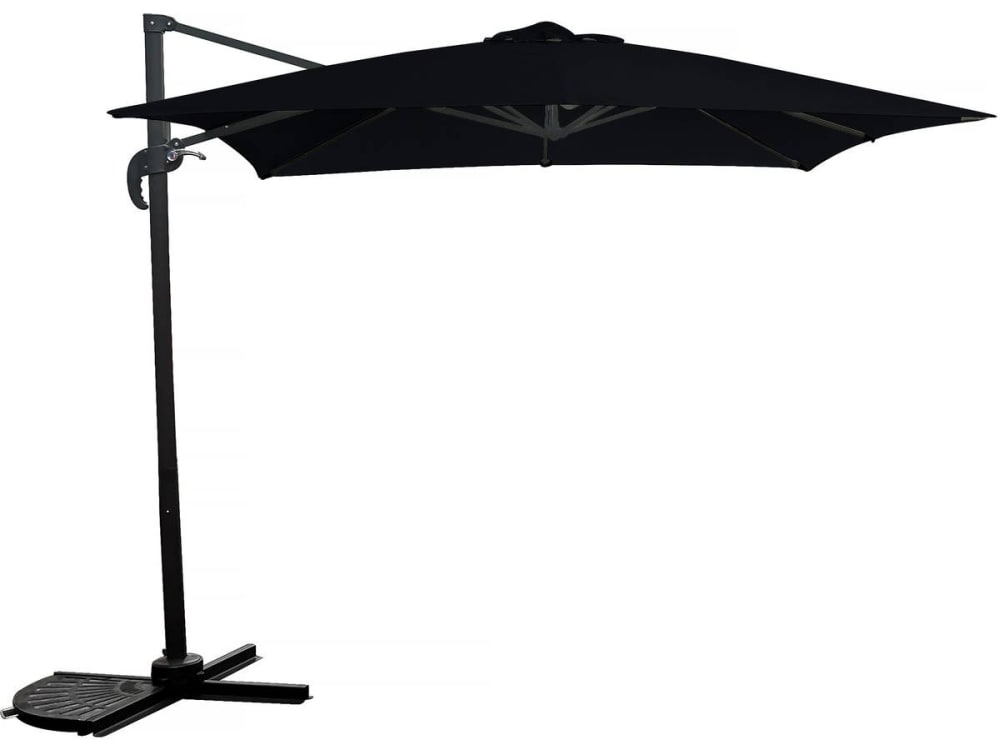 Parasol jardin en aluminium noir 250 x 250 x 236 cm