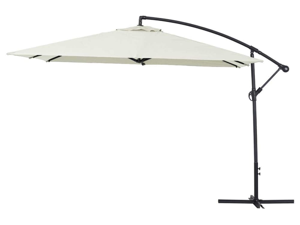 Parasol jardin en aluminium ecru 298 x 298 x 253 cm