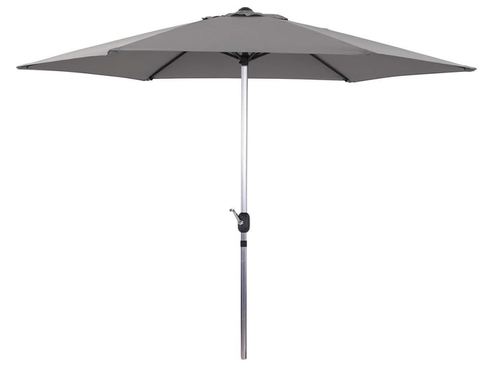 Parasol jardin en aluminium gris 300 x 300 x 240 cm