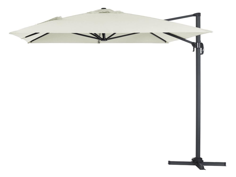 Parasol jardin en aluminium ecru 300 x 400 x 300 cm