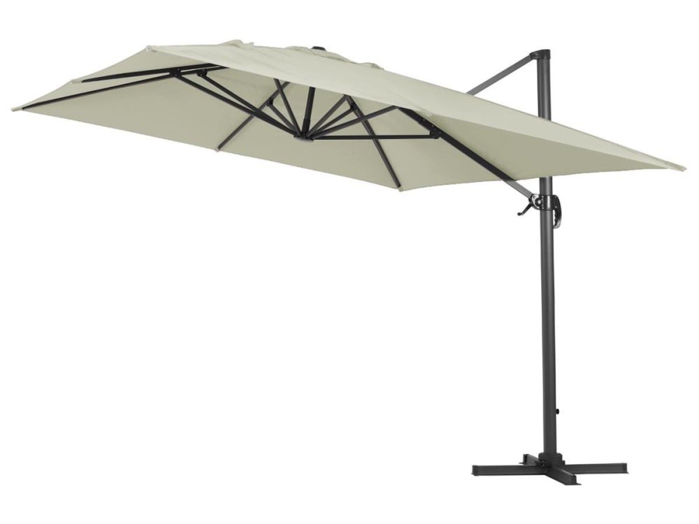 Parasol jardin en aluminium ecru 300 x 400 x 300 cm