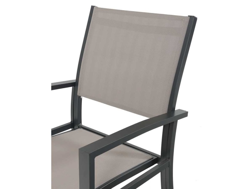 Lot de 2 fauteuils de jardin en aluminium taupe 57 x 62 x 90 cm - Maisons du Monde