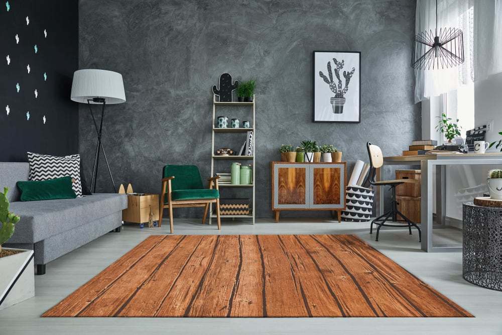 Tapis vinyle texture bois 120x170cm — vue 3