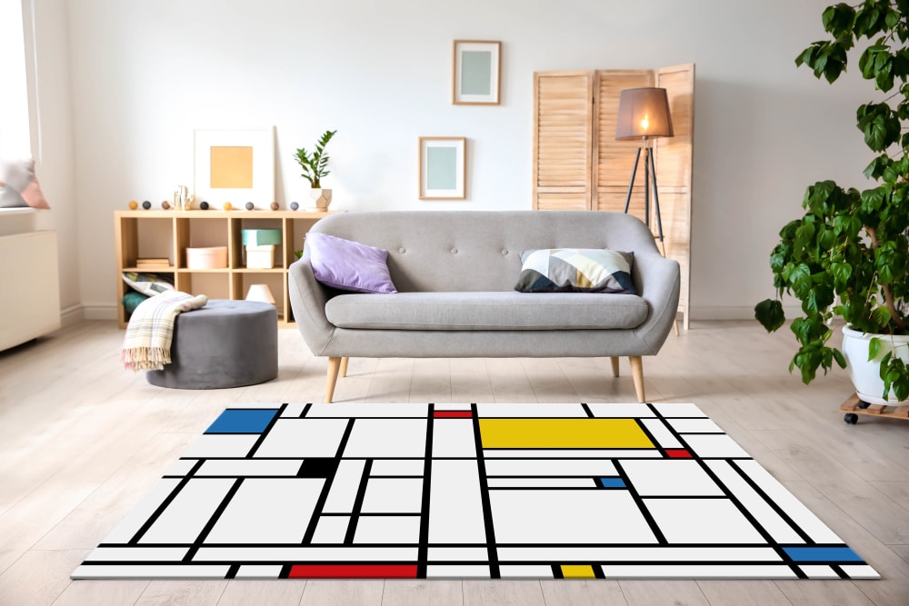Tapis vinyle mondrian 120x160cm — vue 3