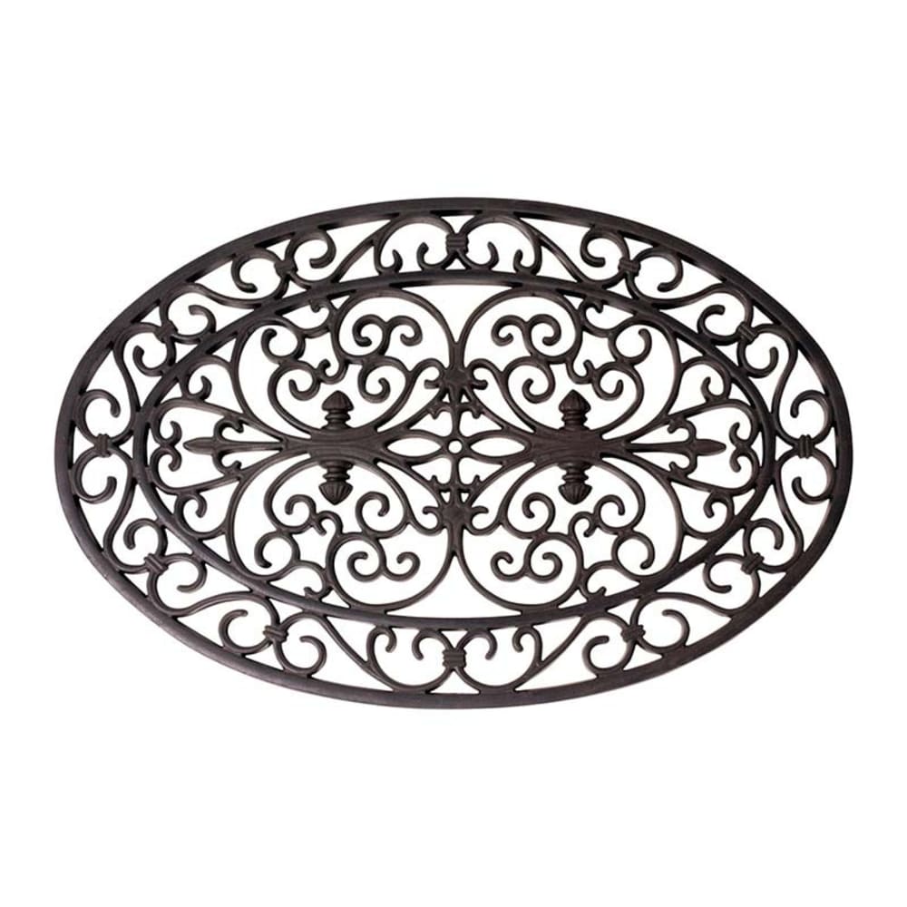 Paillasson ovale caoutchouc 70 cm noir