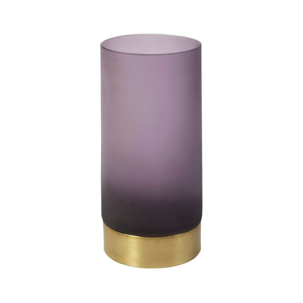 Sia Deco Dekorative Vase aus mundgeblasenem Glas, H24, Violett und Gold style modern Violett Glas