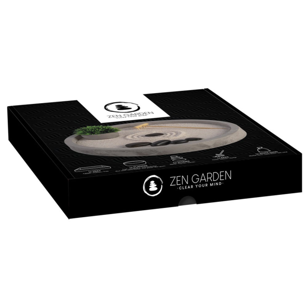 Jardin zen rond 24 cm béton gris — vue 4