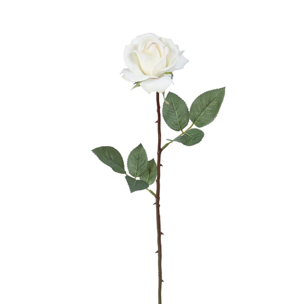 Sia Deco Künstlicher Rosenstamm H65, Weiß style modern Weiß Pes - Polyester