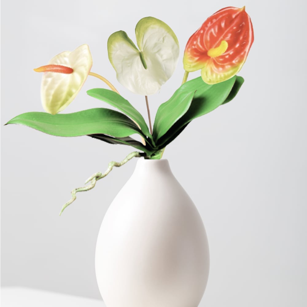 Stelo di anthurium rosso h84 - Sia Deco