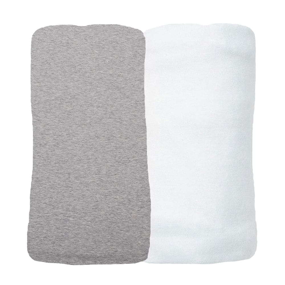 Eveil et Nature 2er-Set Jersey-Spannbettlaken 70x140 cm Bio-Baumwolle GRAU BAUMWOLLE Baby
