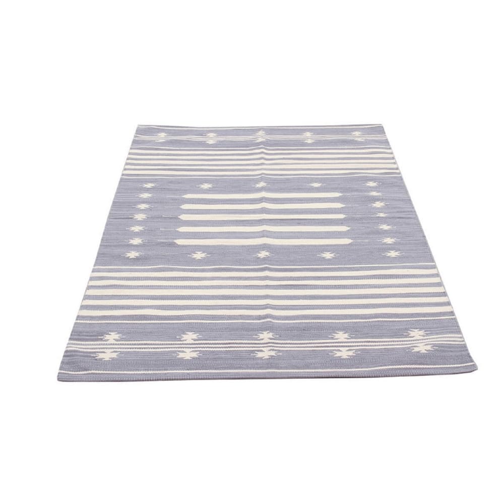 Tapis de salon en coton gris 140x200 cm — vue 3