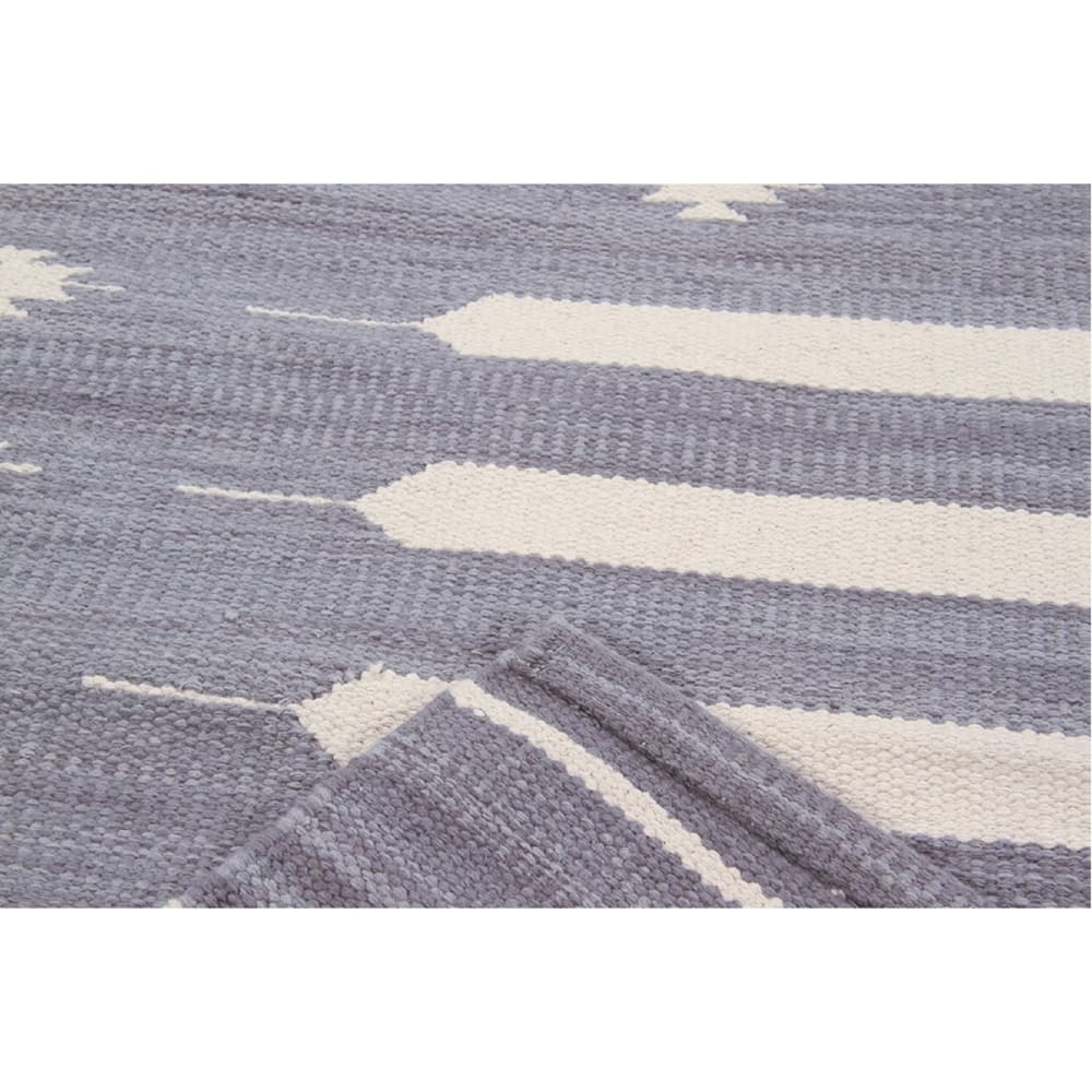 Tapis de salon en coton gris 140x200 cm — vue 4