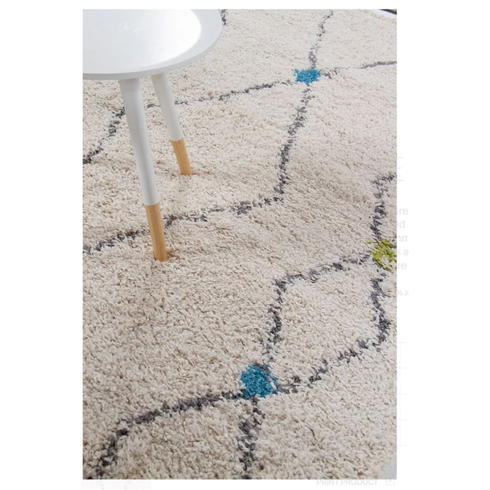 Tapis shaggy style berbère multicolore 135x190 cm — vue 4