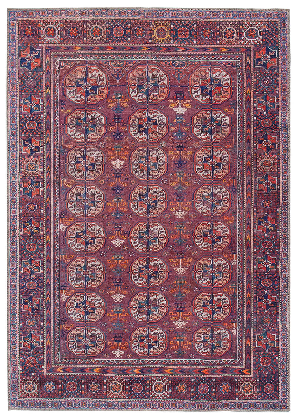 Carpet Living Teppich im orientalischen Stil 160x230 cm style classic chic Rot Baumwolle