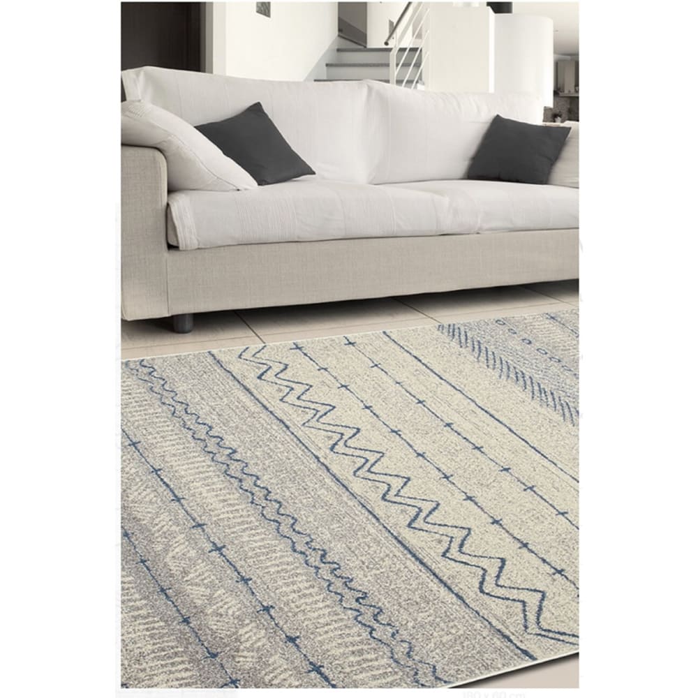 Tapis de salon moderne bleu 120x170 cm — vue 3