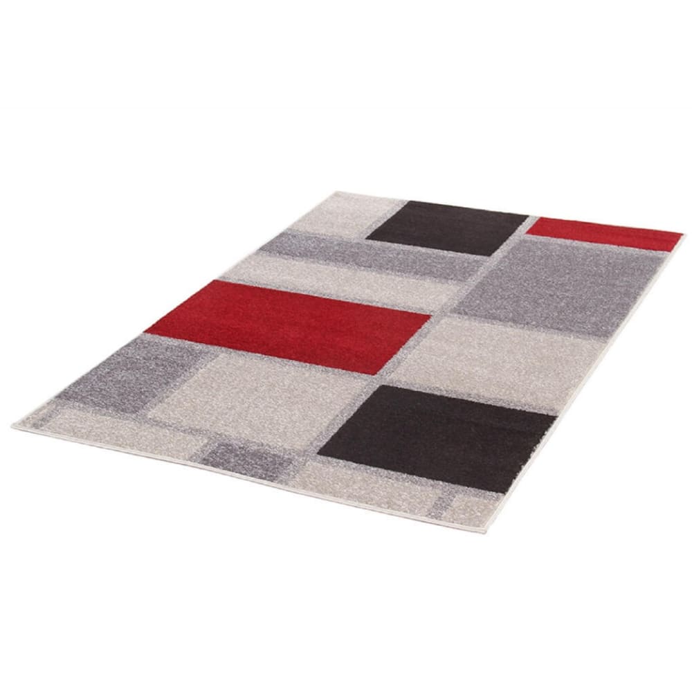 Tapis de salon moderne rouge 120x170 cm — vue 3