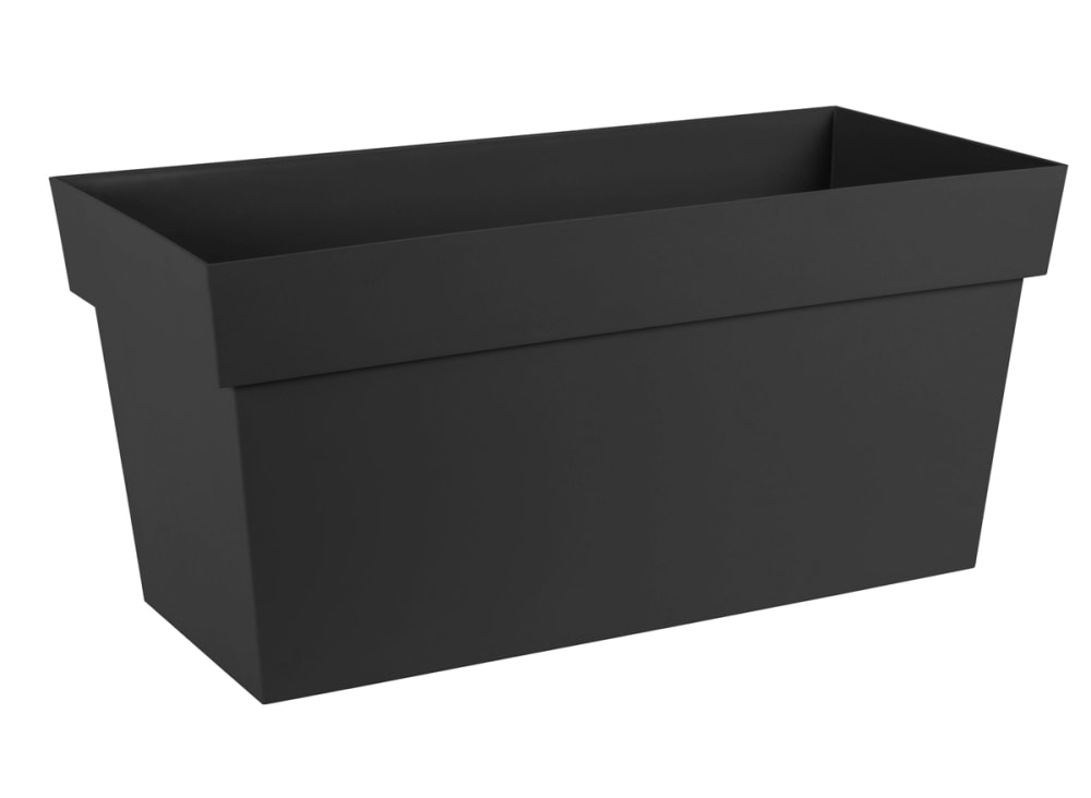 Jardinière muret 79x36x39 cm en polypropylène anthracite