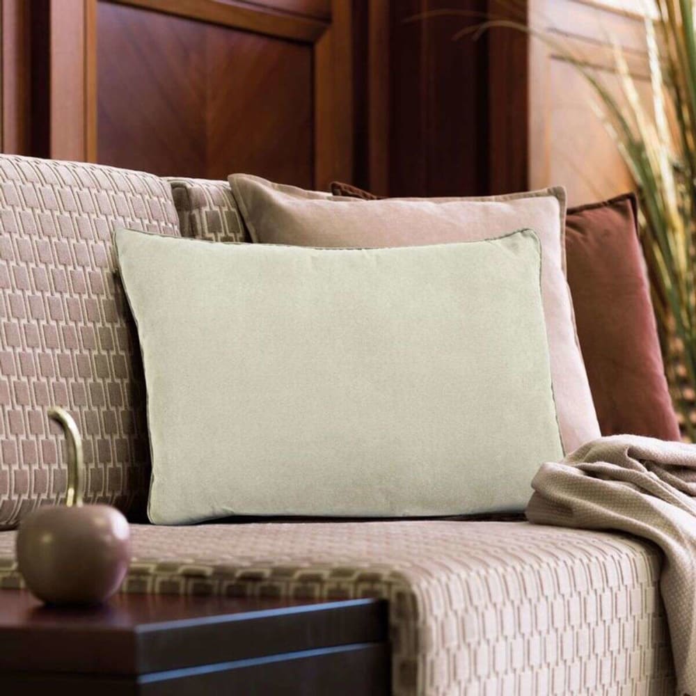 Coussin en suédine beige clair 60x40