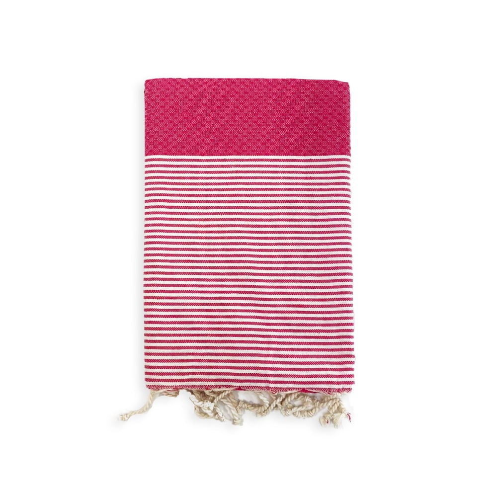 Fouta traditionnelle ''Mikanda'' Fuchsia 100x200