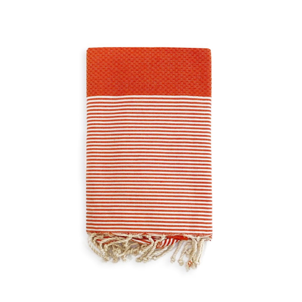 Fouta traditionnelle ''Mikanda'' Orange 200x200