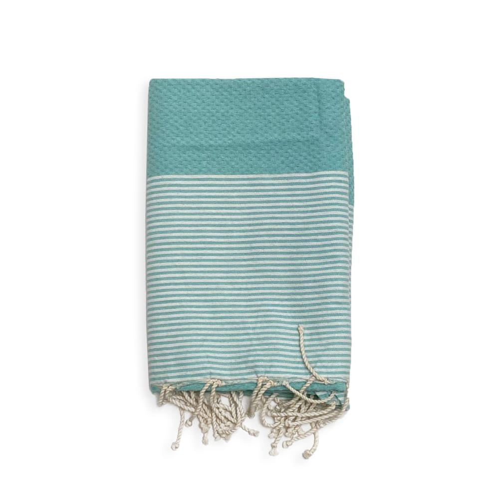 Fouta traditionnelle ''Mikanda'' Aqua 200x200