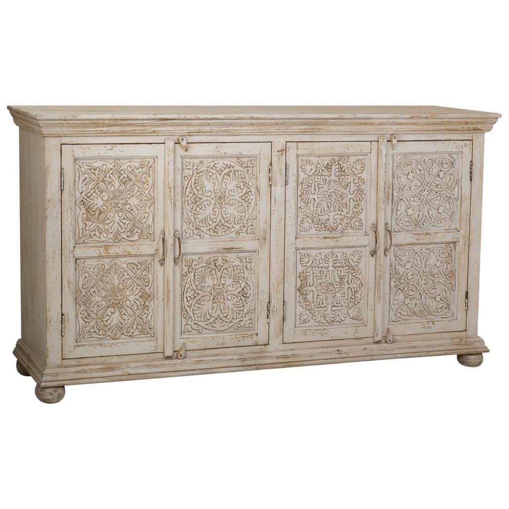 Buffet en bois beige 169x39x91