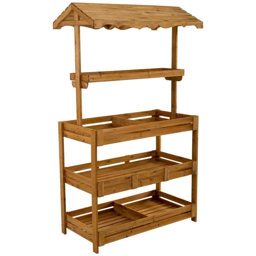 Étagère en bois marron