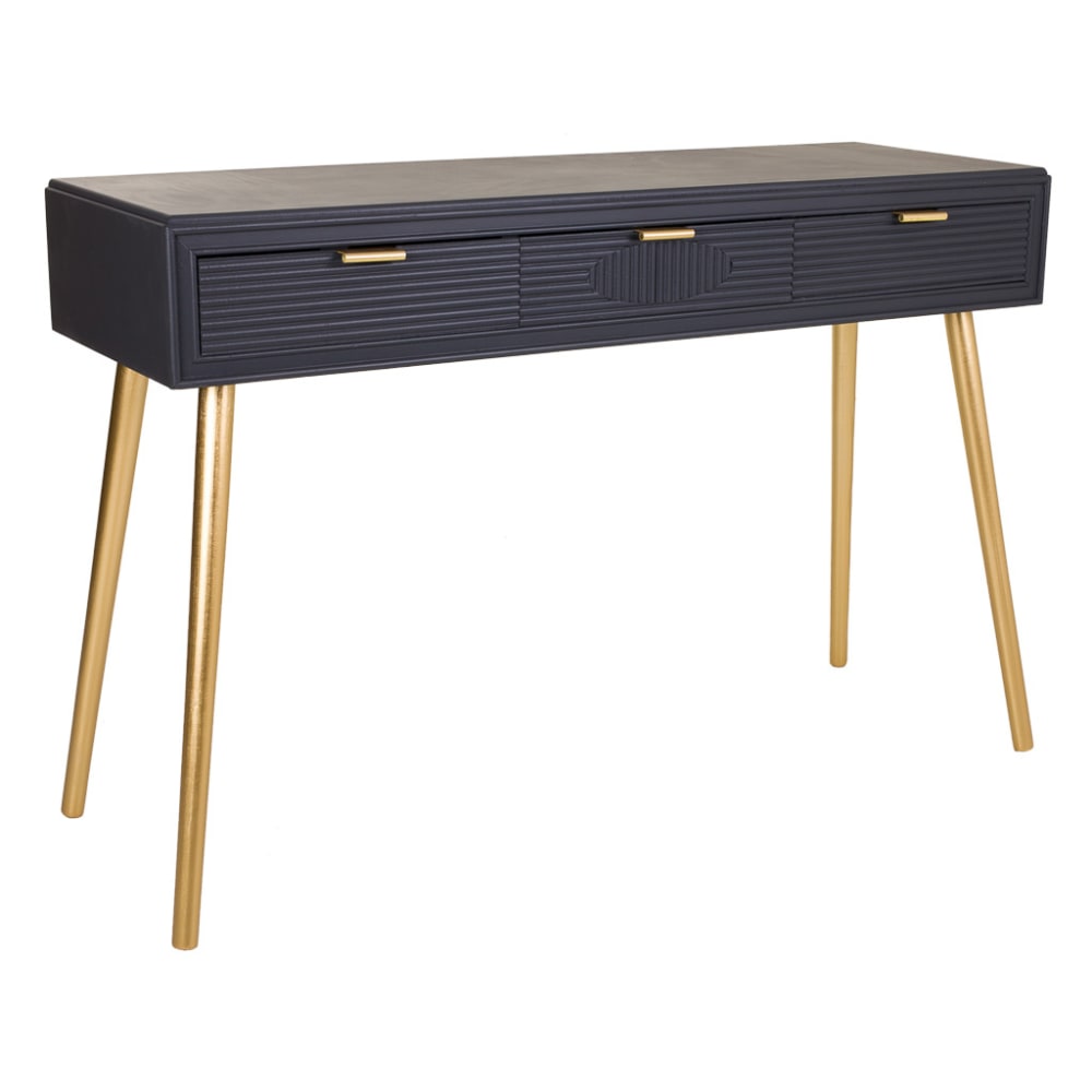 Wanderlust deco Holz-Konsole, 120x41x78, dunkelgrau - Spanplatte