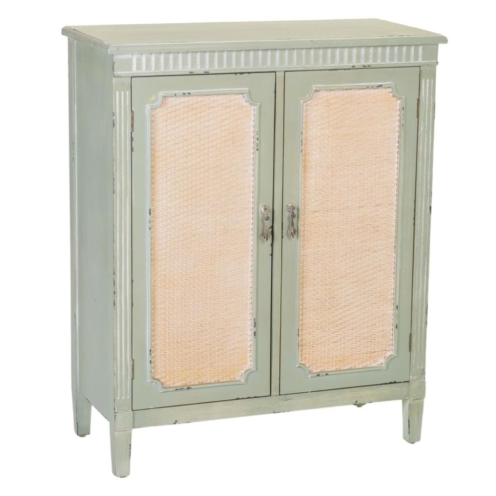 meuble d'entrée bois - vert